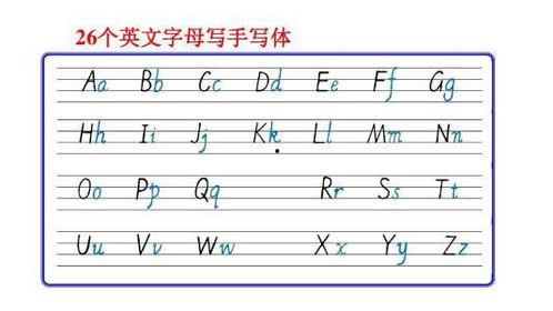 26个英文字母表视频